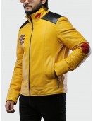 Mens Pokemon Pikachu Yellow Costume Leather Jacket. Pokemon Cosplay Jacket
