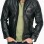 Mens Quilted Rub Off Leather Jacket Distressed Black