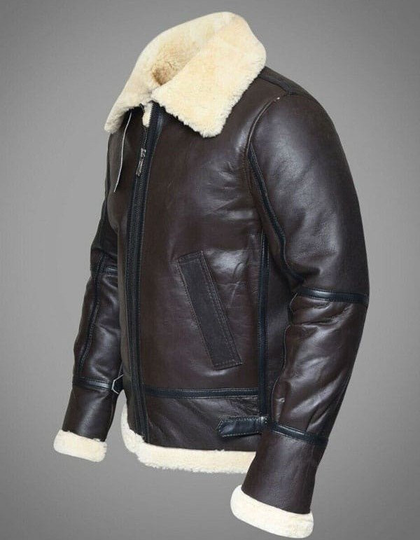 Mens RAF Sheepskin Leather Flying Jacket Dark Brown Mens RAF Sheepskin Leather Flying Jacket Dark Brown
