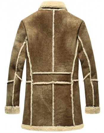  Mens Reacher Style Brown Suede Leather Coat