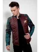 Mens Robin The Titans Leather Halloween Costume Jacket