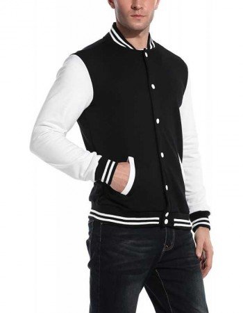 Mens Slim Fit Varsity Baseball Jacket