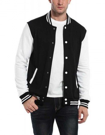Mens Slim Fit Varsity Baseball Jacket