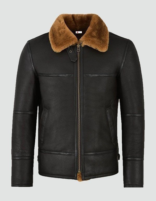 Mens Traditional Shearling Leather Jacket Mens Traditional Shearling Leather Jacket