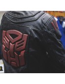 Mens Transformers Autobot Shield Black Armor Leather Jacket