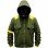 Mens Green Hoodie Cotton Tracksuit Jacket