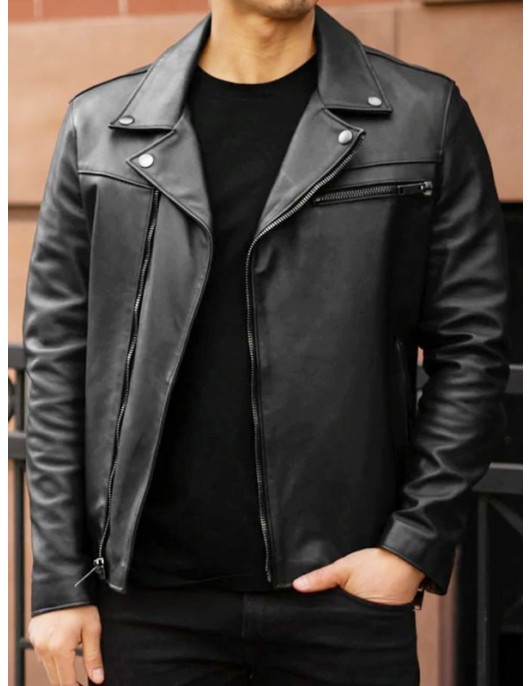 Men’s Authentic Black Motorcycle Leather Jacket
