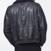 Men’s Bomber Black Jacket with Sherpa Collar Men’s Bomber Black Jacket with Sherpa Collar