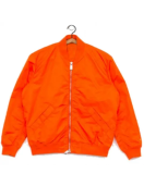 Men’s Bomber Panelled Orange Satin Jacket