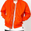 Men’s Bomber Panelled Orange Satin Jacket