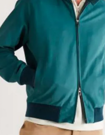 Men’s Bomber Rain System Piana Suede Jacket