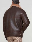 Men’s Brown Sheepskin Leather Shearling Jacket