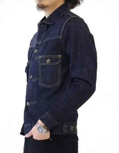 Men’s Buttoned Japanese Blue Jean Jacket Men’s Buttoned Japanese Blue Jean Jacket