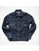 Men’s Buttoned Japanese Blue Jean Jacket