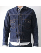 Men’s Buttoned Japanese Blue Jean Jacket