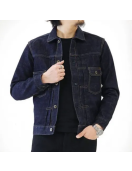 Men’s Buttoned Japanese Blue Jean Jacket