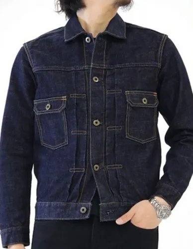 Men’s Buttoned Japanese Blue Jean Jacket Men’s Buttoned Japanese Blue Jean Jacket