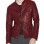 Men’s Casual Red Burnished Dual Zipper Jacket
