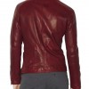 Men’s Casual Red Burnished Dual Zipper Jacket Men’s Casual Red Burnished Dual Zipper Jacket