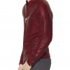 Men’s Casual Red Burnished Dual Zipper Jacket Men’s Casual Red Burnished Dual Zipper Jacket