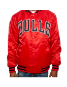 Men’s Chicago Bulls Red Satin Jacket