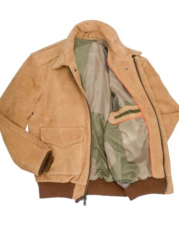 Men’s Gentleman Pilot A-2 Flight Brown Suede Jacket Men’s Gentleman Pilot A-2 Flight Brown Suede Jacket