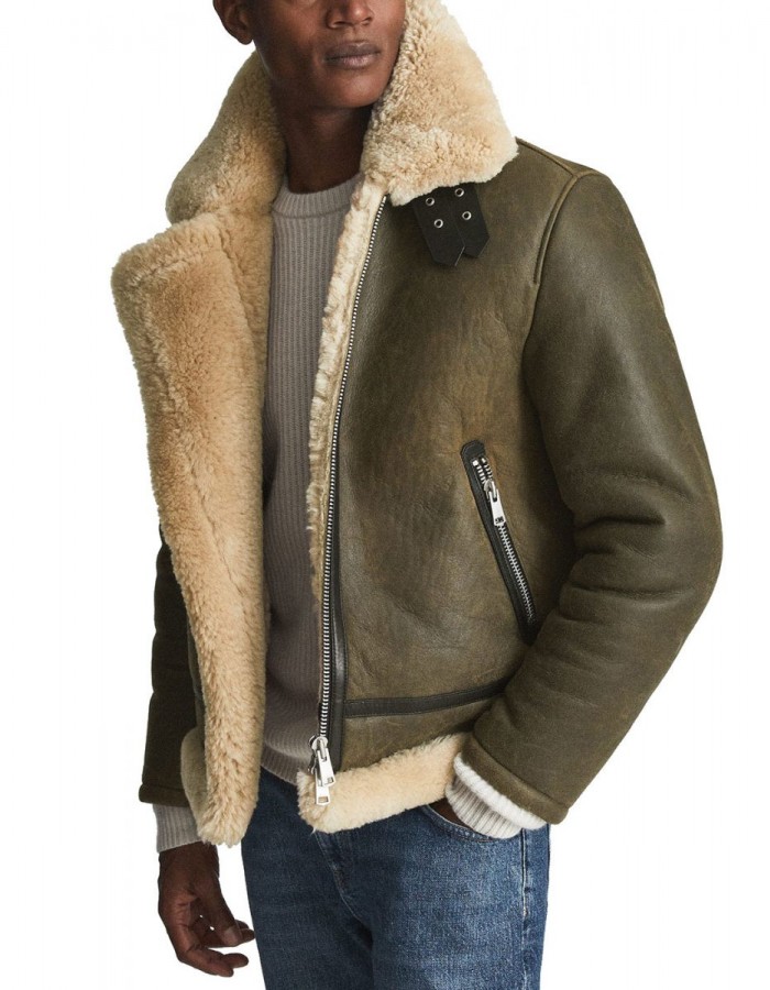 Men’s Hardy A21 Flight Aviator Brown Shearling Leather Jacket Men’s Hardy A21 Flight Aviator Brown Shearling Leather Jacket