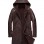 Men’s Moda Nellav Dark Brown Shearling Leather Hooded Coat
