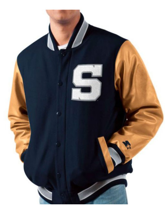 Men’s Nittany Lions Navy Blue Bomber Jacket