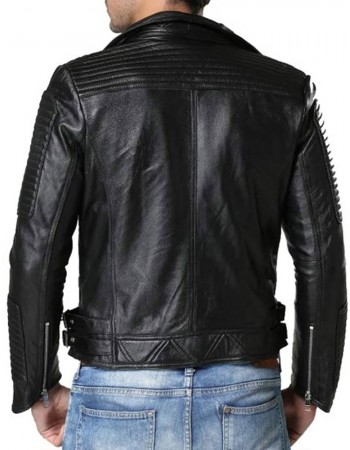 Men’s Padded Double Breasted Leather Jacket Men’s Padded Double Breasted Leather Jacket