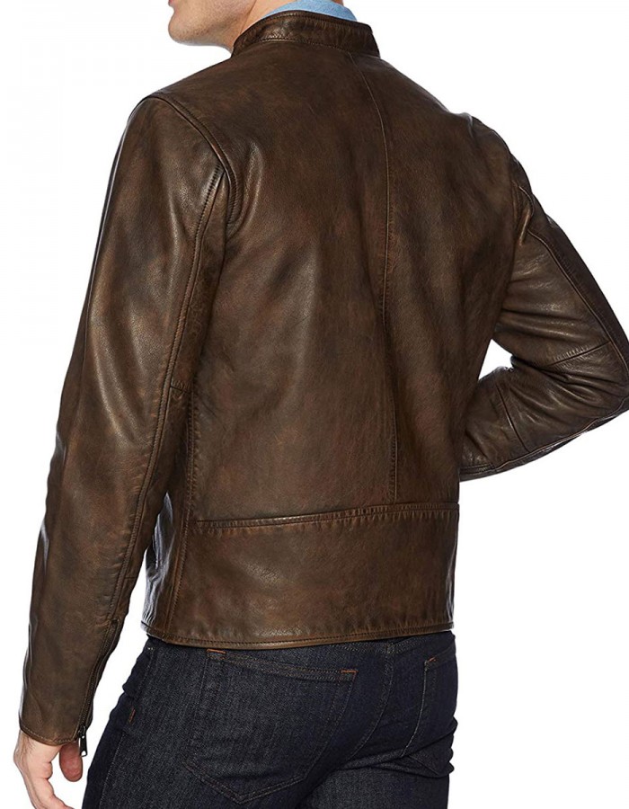 Men’s Snap Tab Collar Lucky Vintage Leather Jacket Men’s Snap Tab Collar Lucky Vintage Leather Jacket