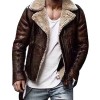 Men’s Street Style Brown Shearling Leather Jacket Men’s Street Style Brown Shearling Leather Jacket