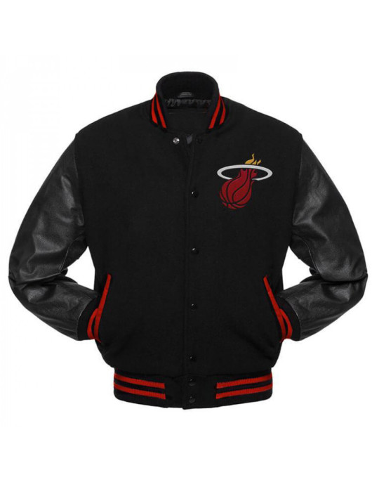 Miami Heat Black Varsity Jacket