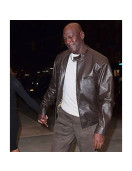 Michael Jordan Brown Leather Jacket