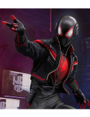 Miles Morales Spider-Man Black Motorcycle Leather Jacket