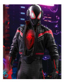 Miles Morales Spider-Man Black Motorcycle Leather Jacket