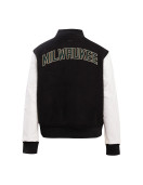 Milwaukee Bucks Classic Black And White Wool Varsity Jacket