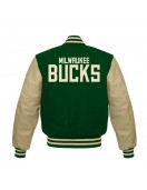 Milwaukee Bucks Green Wool Varsity Jacket