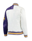 Minnesota Vikings Starter Satin White and Purple Jacket