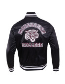 Morehouse College Classic Rib Black Satin Jacket