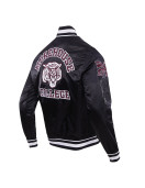 Morehouse College Classic Rib Black Satin Jacket