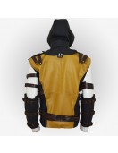 Mortal Kombat X Scorpion Leather Jacket with Hood