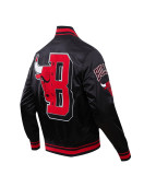 NBA Black Chicago Bulls Satin Jacket