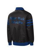 NY Knicks Captain Black Varsity Satin Jacket
