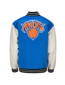 NY Knicks Leads Blue Varsity Jacket