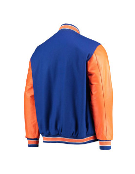 NY Mets 35th Anniversary Royal and Orange Varsity Jacket