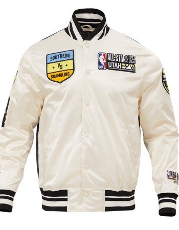 All Star Rib White Satin Jacket