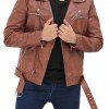 Negan Mens Brown Leather Motorcycle Jacket Negan Mens Brown Leather Motorcycle Jacket