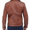 Negan Mens Brown Leather Motorcycle Jacket Negan Mens Brown Leather Motorcycle Jacket