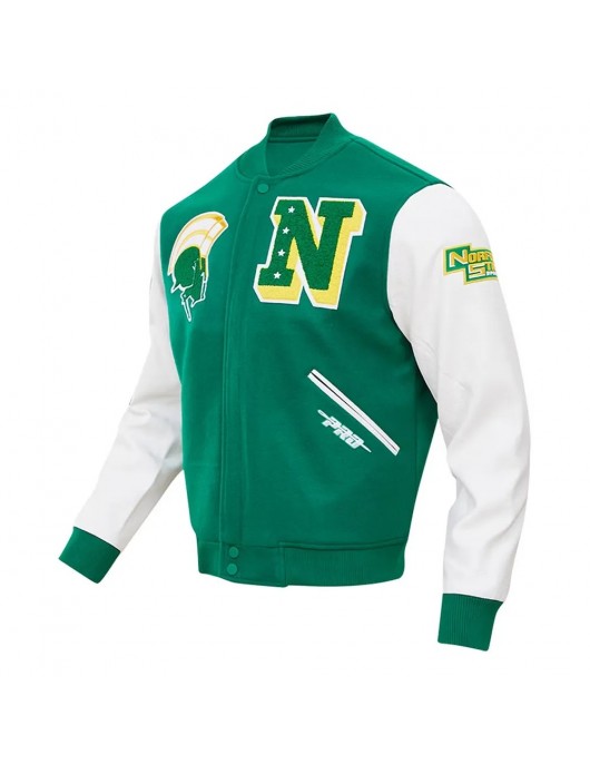 Norfolk State Spartans Varsity Green and White Jacket